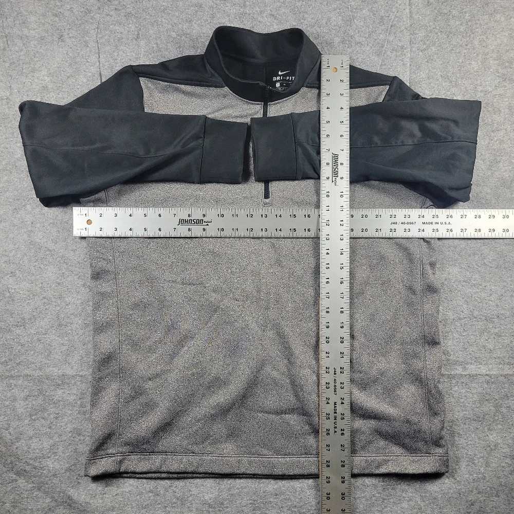Nike Gray Black Dri-Fit Therma Half-Zip Pullover Men Size XL AA3323-010